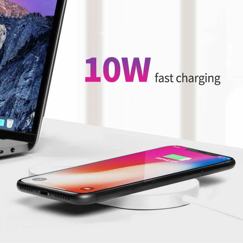 2 In 1 10W Fast Wireless Charger Pad สำหรับ iPhone 11 XS X 8 Samsung S20 S10สำหรับ apple 6 5 4 3เครื่องชาร์จ Dock Station