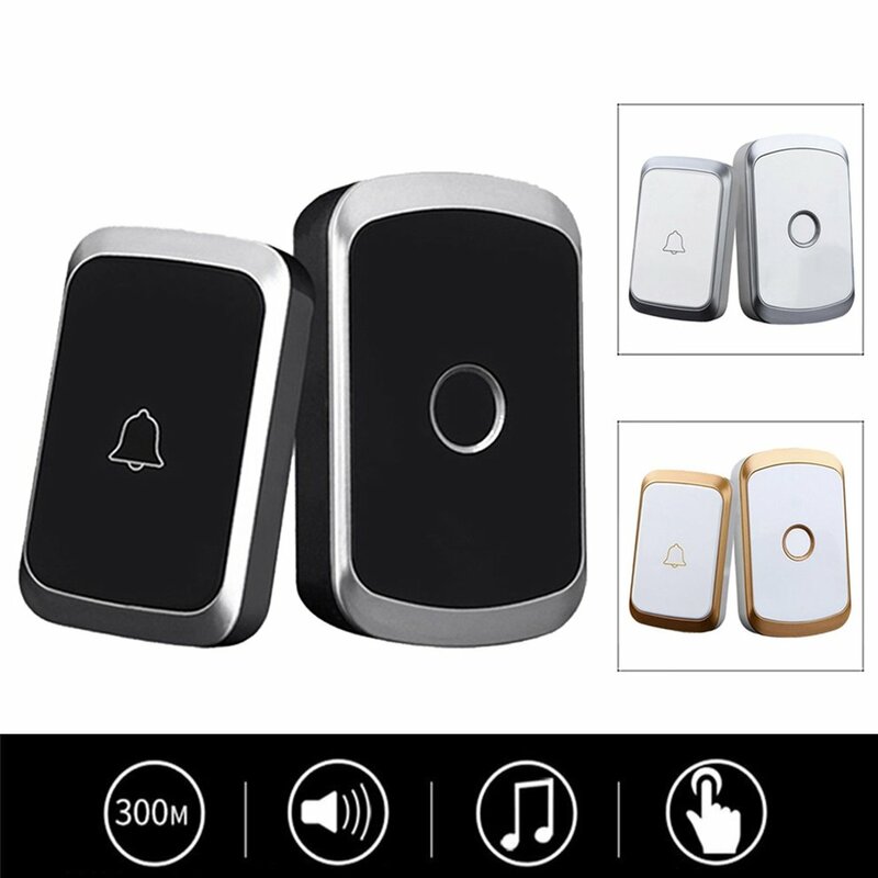 Wireless Doorbell Waterproof 300M Remote EU AU UK US Plug Smart Door Bell Home Security Wireless Doorbell