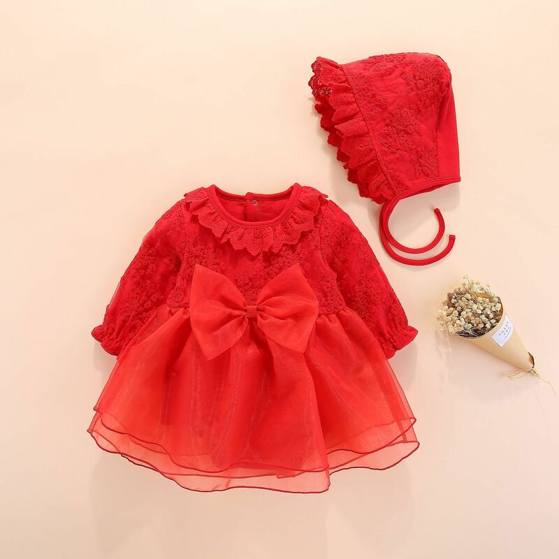 女の赤ちゃんのためのピンクのレースの服セット,プリンセスドレスの新しいコレクション,子供のためのパーティーと結婚式のドレス,公式のドレスと帽子,2022