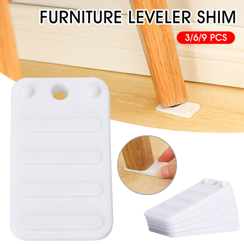 Shim พลาสติก Leveler ขาเฟอร์นิเจอร์ป้องกันตารางฟุต Pad Protector สำหรับ Anti-Wobble แบริ่งที่แข็งแกร่งเฟอร์นิเจอร...