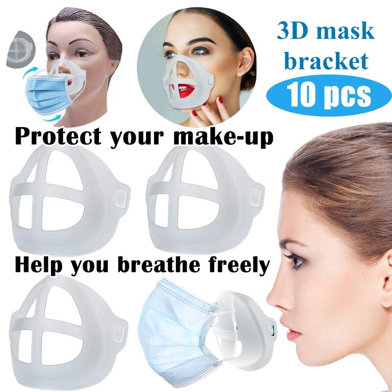 1/ 5 /10 sztuk 3D maska wewnętrzna uchwyt wspornika wspornik wewnętrzny pod ramą szminka Protector więcej miejsca do oddychania