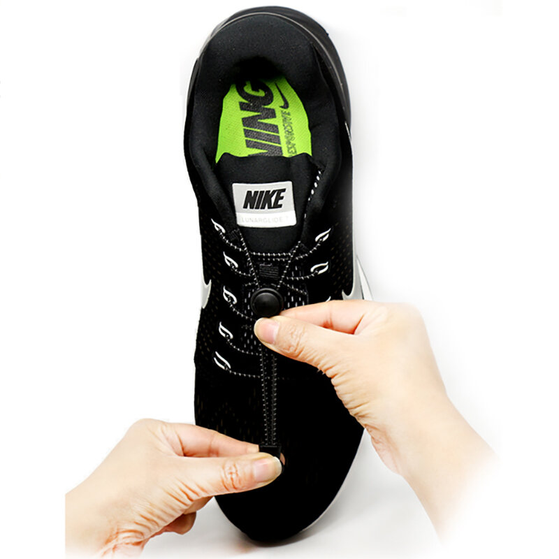 1Pair Sneaker ShoeLaces Elastic No Tie Shoe Laces Stretching Lock Lazy Laces Quick Rubber Round Shoelace Shoestrings 17 Colors