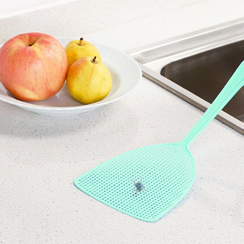 Casa suprimentos fly swatter controle de pragas 3 pces manual plástico 17.5 durable durável alça longa raquete mata mosquito elétrico para casa