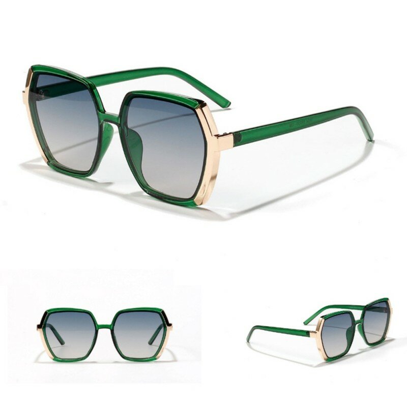 Óculos de sol de verão mulheres da moda óculos de sol curto totalmente em metal s1