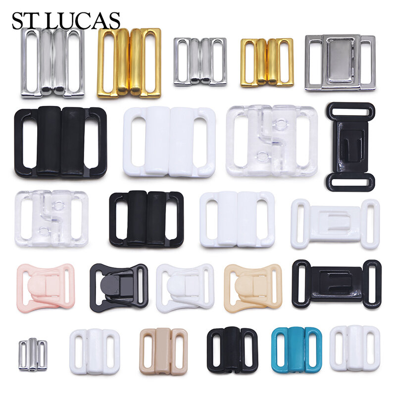 New 10pcs/lot Rectangle Tape Closure Hook & Clasp bra buckle Waist Extenders Sewing On Clothes Bra Clip Hook Accessories DIY