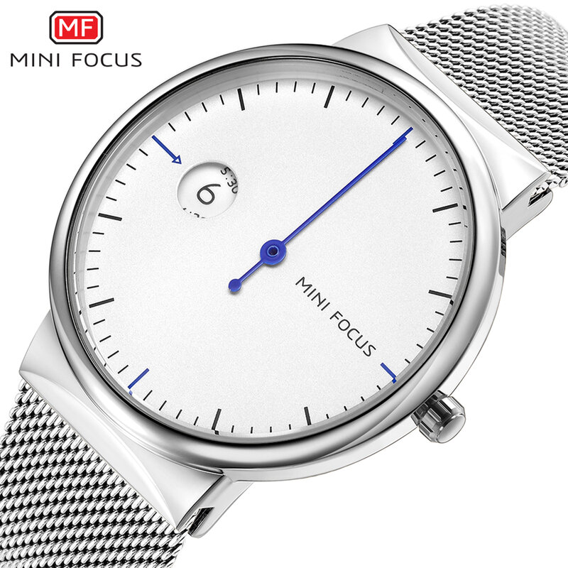 Mini focus relógio feminino quartzo, relógio de pulso para mulheres luxuoso de marca superior com pulseira de malha à prova d'água