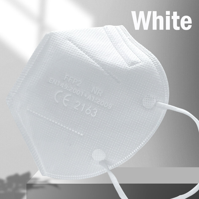 Ffp2-mascarilla reutilizable KN95 de 5 capas, máscara de tejido Reusable con filtro, color negro
