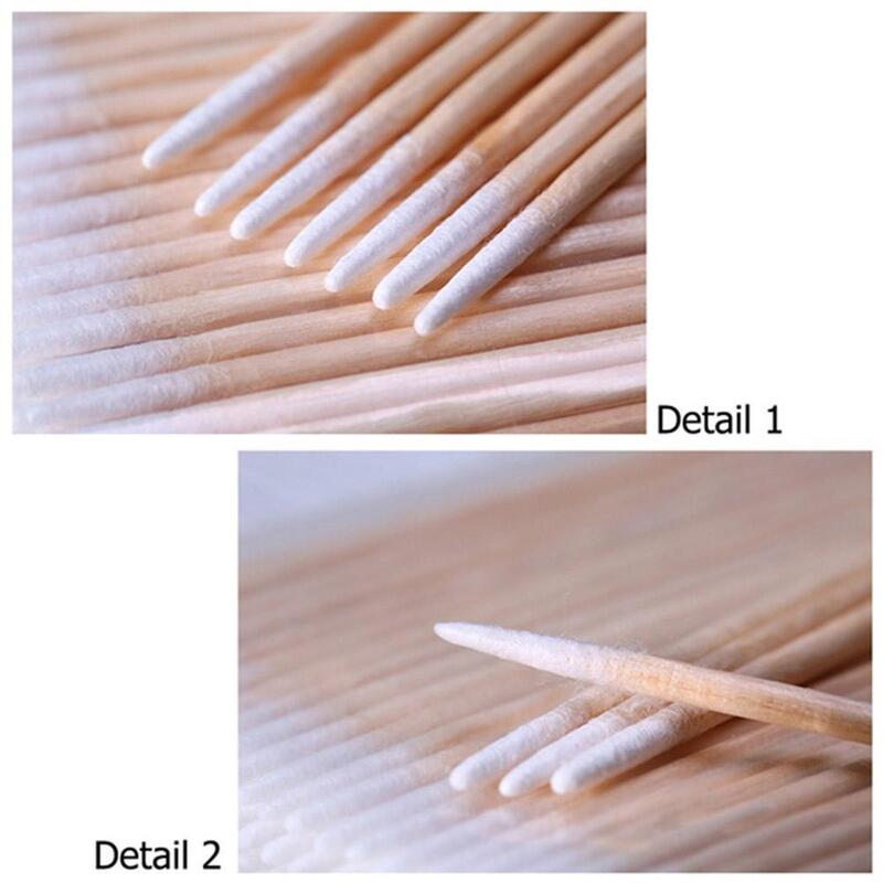 أعواد قطنية عصا الوشم القابل للتصرف خشبية واحدة عصا خشبية كحل النظافة أعواد قطنية صغيرة