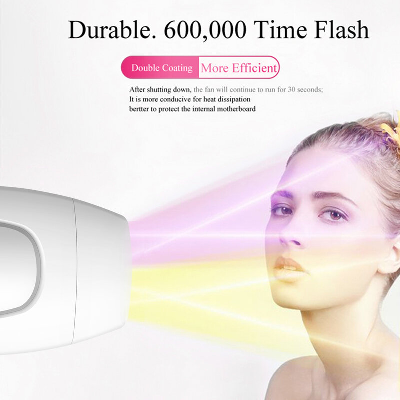 กำจัดขนIpl 600000 Flash Professional IplกำจัดขนHome Useเครื่องกำจัดขนLCD Pulsed Light Miniแบบพกพาเลเซอร์กำจัดขน