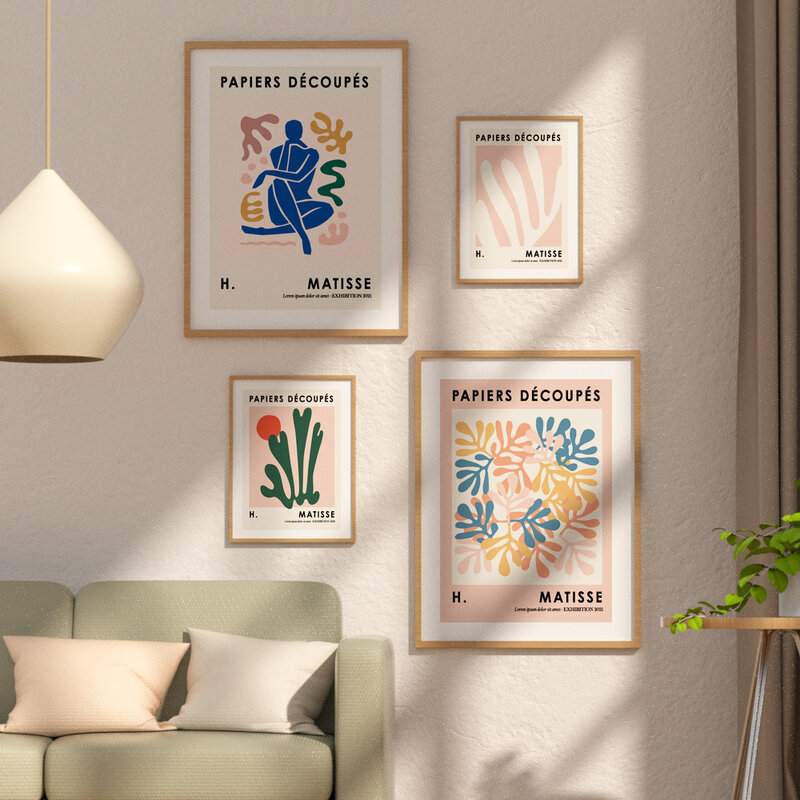 노르딕 현대 추상 미술 Matisse 포스터 벽화 인쇄 캔버스 회화 거실 사무실 홈 인테리어 벽화