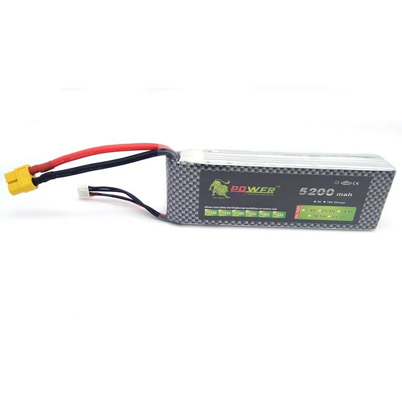 High-Quality LION POWER Lipo 3S Battery 11.1v 5200mAh 30C Battery For RC Helicopter RC Car Boat Quadcopter Remote Control Toys
