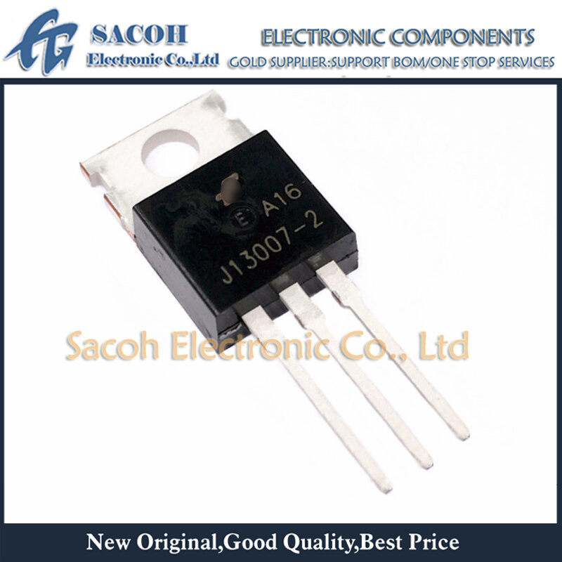 10Pcs J13007-2 or  J13007-1 J13007 or FJP13007H2 TO-220 8A 700V Power Switch Transistor
