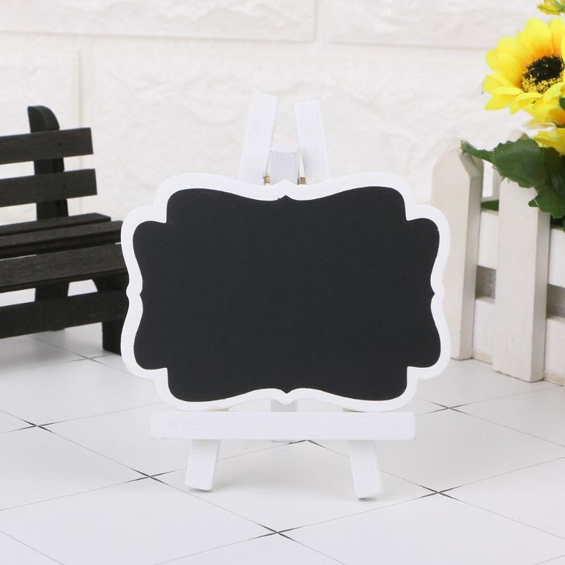 Mini กระดานดำกระดานดำไม้กรอบข้อความตารางงานแต่งงาน Party Decor บ้านสวน