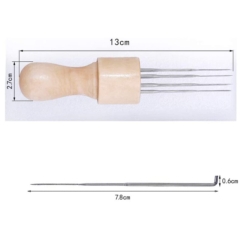 Lmdz agulhas para feltragem de lã, ferramenta para feltragem com oito agulhas para kits de feltragem para agulhas em couro