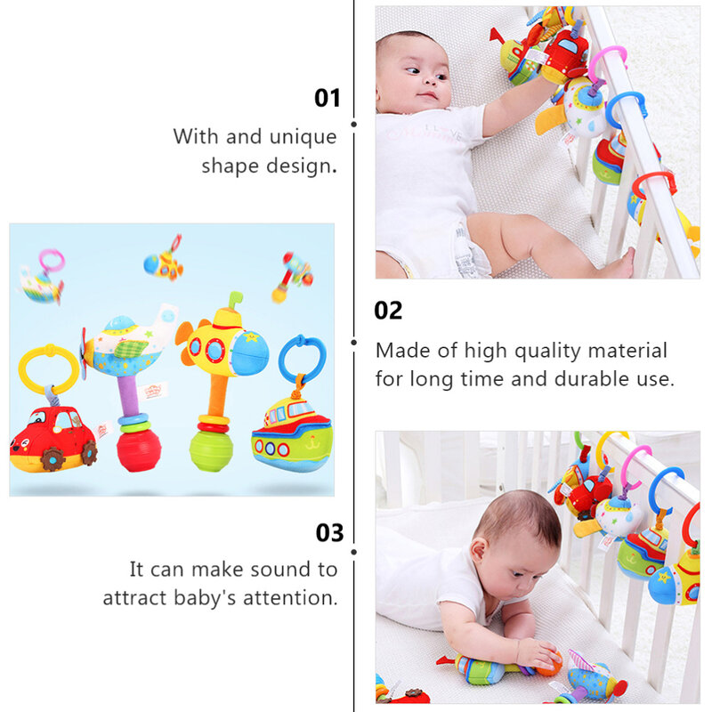 1Pc Baby Rattle Hearing Training Airplane Design Rattle Plaything