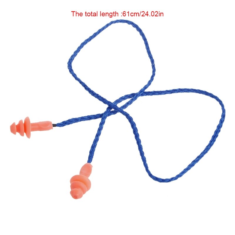 Protetor auditivo macio da corda do algodão do plugue da orelha do silicone tampões de redução de ruído