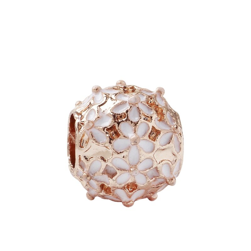 Les perles marguerite Magnolia conviennent au Bracelet à breloques Pandora, spécialement conçu pour le bricolage des femmes, nouvelle collection 2021