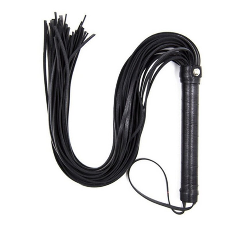 48cm PU Leather Whip With Lashing Handle Spanking Paddle Scattered Whip Knout Flirting Erotic Sex Toys for SM Adult Games