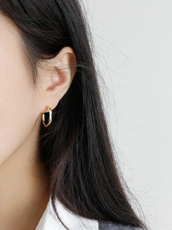 S'STEEL Koreanische 925 Sterling Silber Einfache Unregelmäßigen Stud Ohrringe Für frauen Luxus Earing Gothic 2021 Trend Neue Feine Schmuck