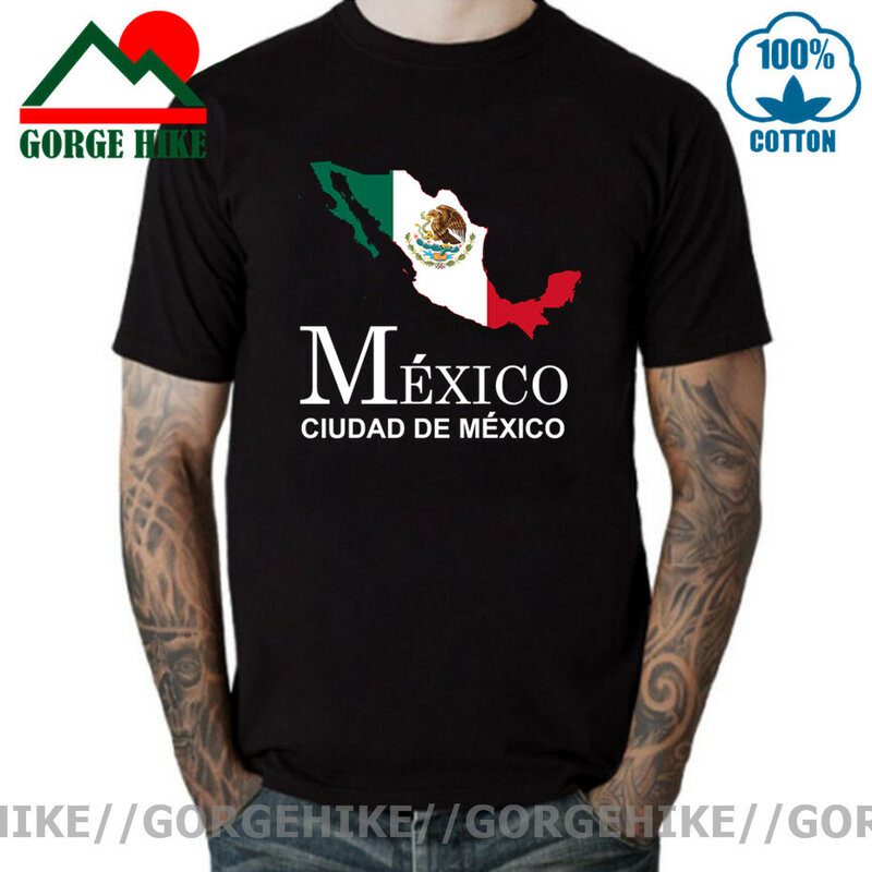 Camiseta de los Estados Unidos, México, Estado, México, MEX, informal, nuevo Top, ropa de manga corta, sudadera, equipo de mapa del país, Tops de campo