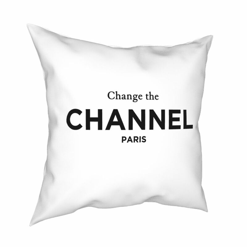 Mudança o canal paris quadrado fronha poliéster impresso zíper decorativo travesseiro caso capa de almofada quarto atacado 45*45cm