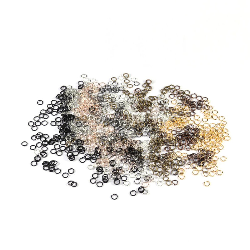 Xinyao 8 cores 50 argolas com fecho lagosta, gancho e 200 peças, círculo aberto, anéis de pular, colar diy, pulseira, acessórios de fabricação de joias