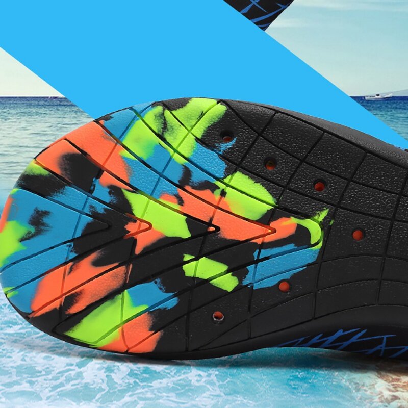 Homem de secagem rápida sapatos de água de verão mulher natação sapatos de mergulho respirável chinelos de praia tênis de fitness