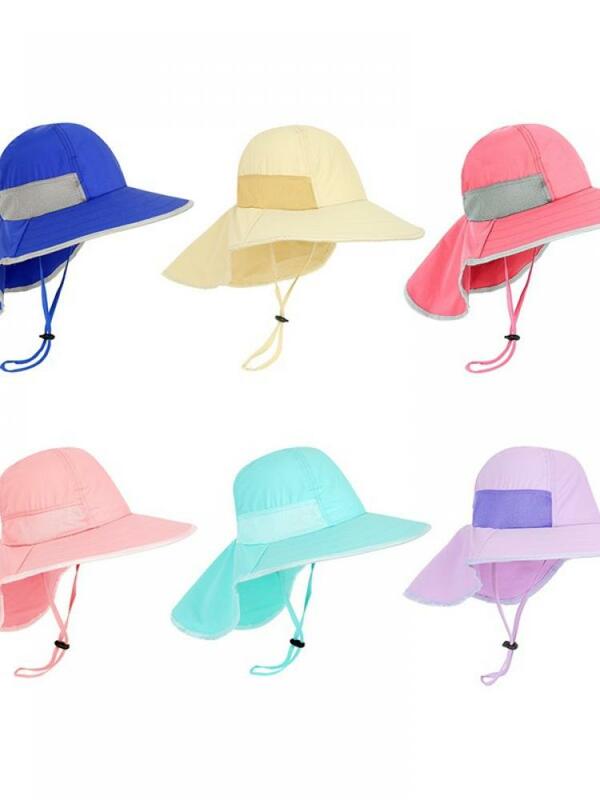 Topi Pantai Musim Panas untuk Anak Laki-laki dan Perempuan Topi Pantai Luar Ruangan Santai Lucu Fashion Topi Pantai Pinggiran Lebar Topi Pantai Topi Ember