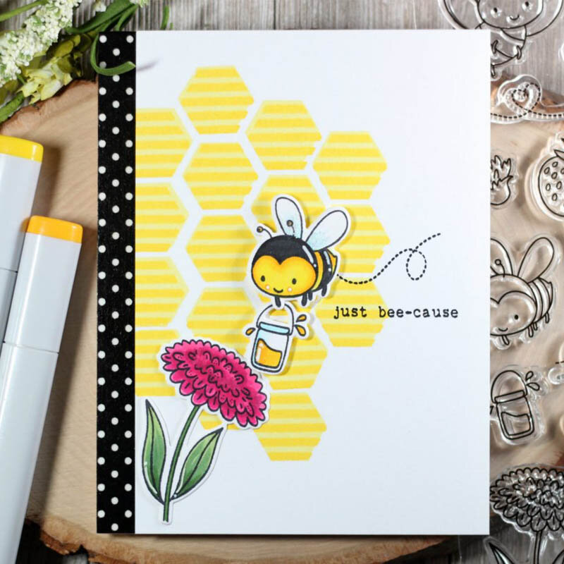 Selos para coleta de abelha mel, flores elegantes, folha de morango, palavra feliz, selos transparentes transparentes para cartões scrapbooking diy