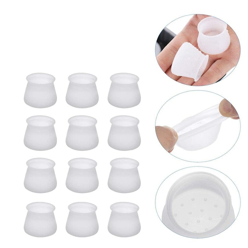 52 PCS Furniture Leg Silicone Protection Covers, Anti-Slip Table Feet Pad Floor Protector,Prevents Scratches and Noise