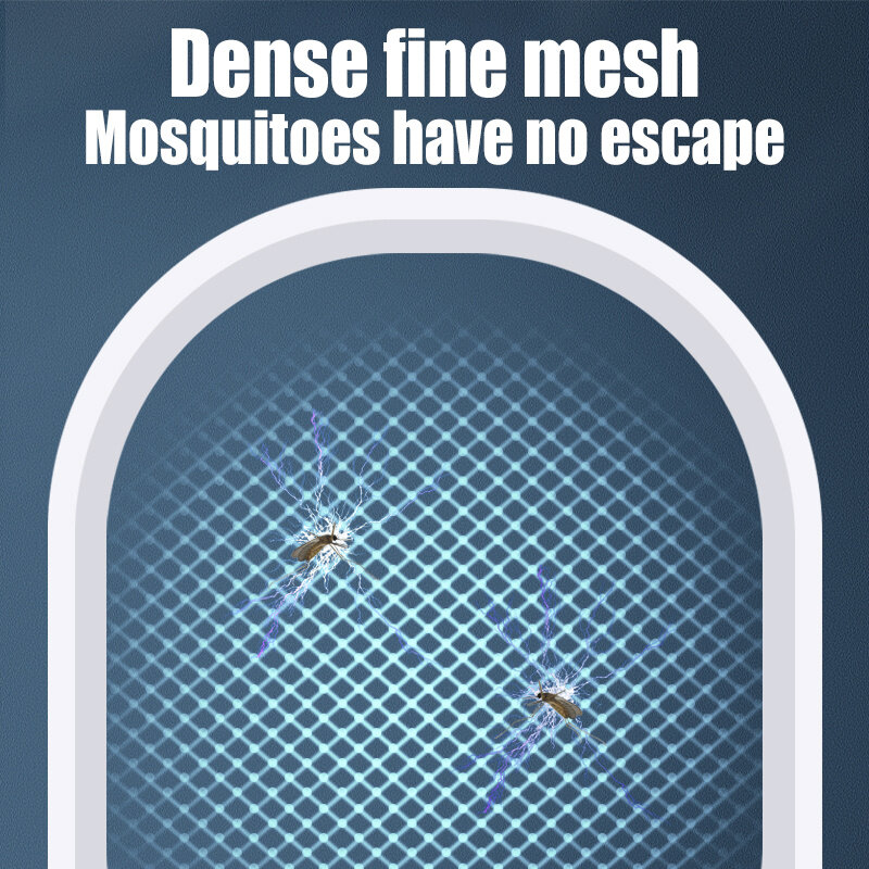 Raquette anti-moustiques électrique Portable, lampe anti-insectes, Rechargeable, pour l'été