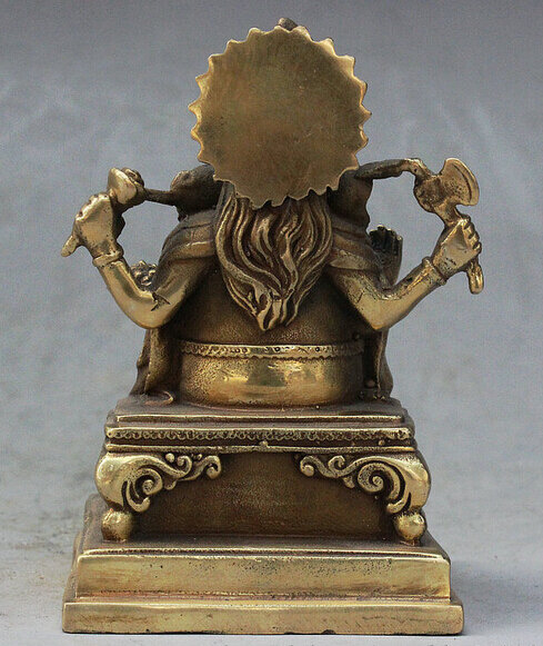 Bronze decoração de bronze puro bom valor sorte budismo tibetano fane bronze ganapati ganesh senhor ganesha elefante buda estátua