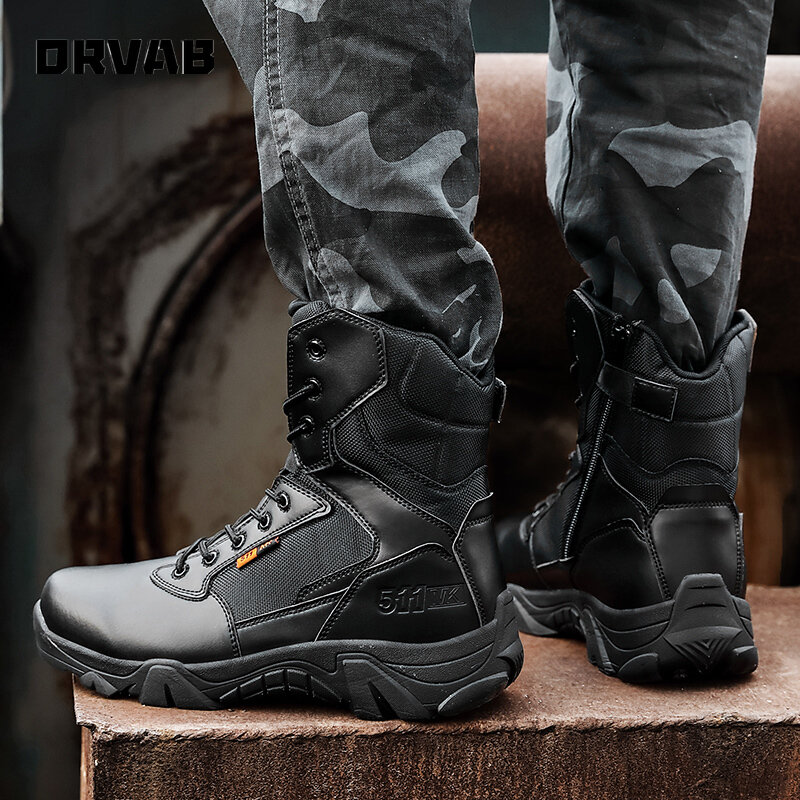 Wysokiej jakości skórzany wojskowy buty wojskowe dla mężczyzn bojowy Bot piechota buty taktyczne Askeri Bot armia boty buty wojskowe wodoodporne