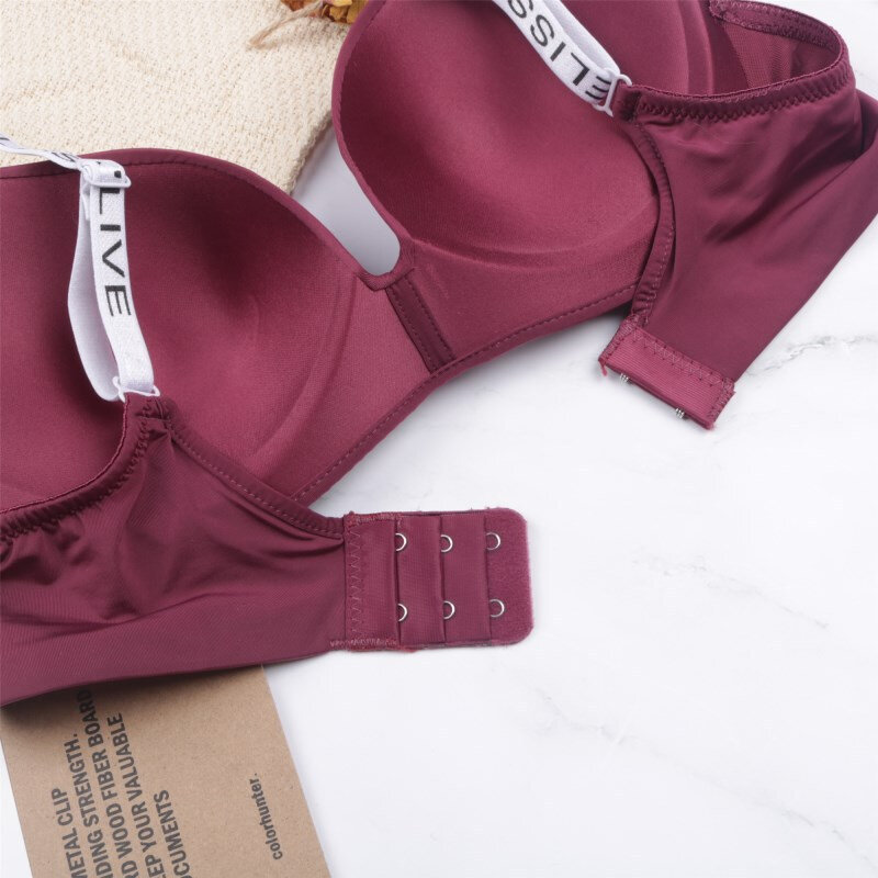BEFORW Comfort Wireless Bras For Women Underwear Fashion Seamless Letter Straps Bra Sexy Lingerie Adjustable Push Up Bralette