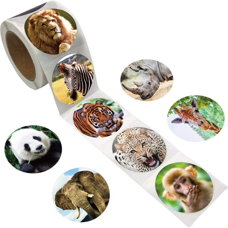 500Pcs Reward Stickers With Animals For Kids 8 Design Classic Toys Sticker For Students Teachers Encouragement Lables