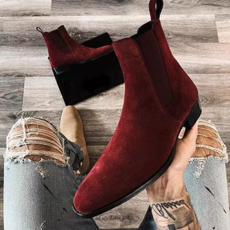 Men Shoes Fashion Slip on Outdoors Spring Autumn Faux Suede Round Toe Fat Casual Comfortable Concise Solid Chaussure Homme KZ276