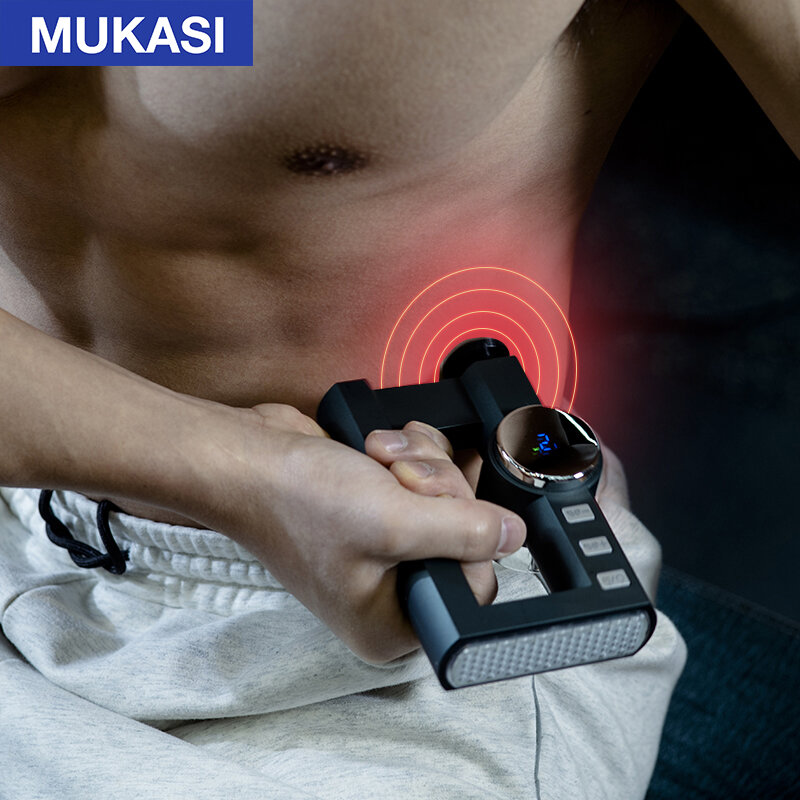 MUKASI Hot Compress Massage Gun 32 Gear ElectricFascia Gun Deep Tissue Neck Body Back Muscle Massager Relaxation Pain Relief