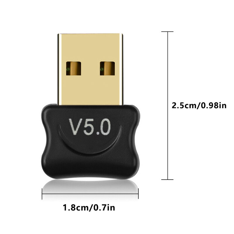 5.0 Bluetooth Adapter USB Bluetooth Transmitter for Pc Computer Receptor Laptop Earphone Audio Printer Data Dongle Receiver