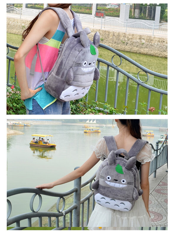 Studio  Anime Spirited Away My Neighbor Totoro Plush Backpack Baby Soft Totoro School Bag Kids Child Xmas Birthday Gift