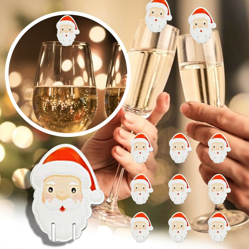 Natal copo cartão decoração de natal santa chapéu vinho vidro decoração feliz natal árvore ornamento festa decoração ano novo presente 2022