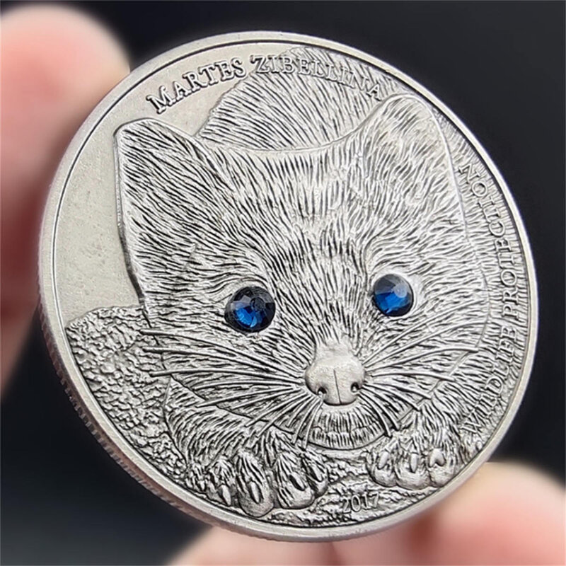 Tier Münze Kongo Glück Sable Geschenk Gedenkmünze Gedenk Medaille Silber Münze Handwerk Sammlerstücke Set Auger