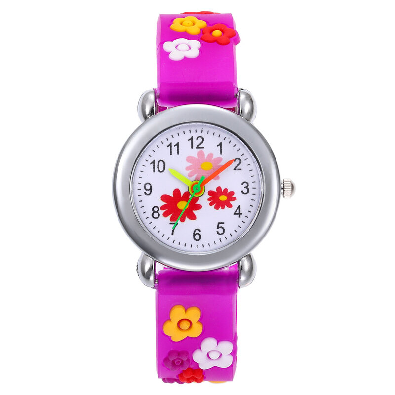 Pretty Flowers Cartoon Baby Students Clock Child Quartz Wristwatch Kids Watches Girls Bracelet Children Watch Boys Birthday Gift