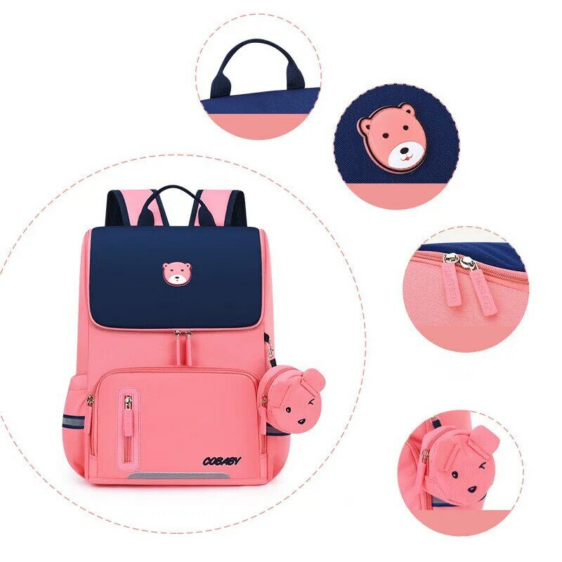 Waterproof Children School Bags For Girls Orthopedic Kids Cartoon Primary School Backpacks Schoolbags Kids Mochila Infantil Zip