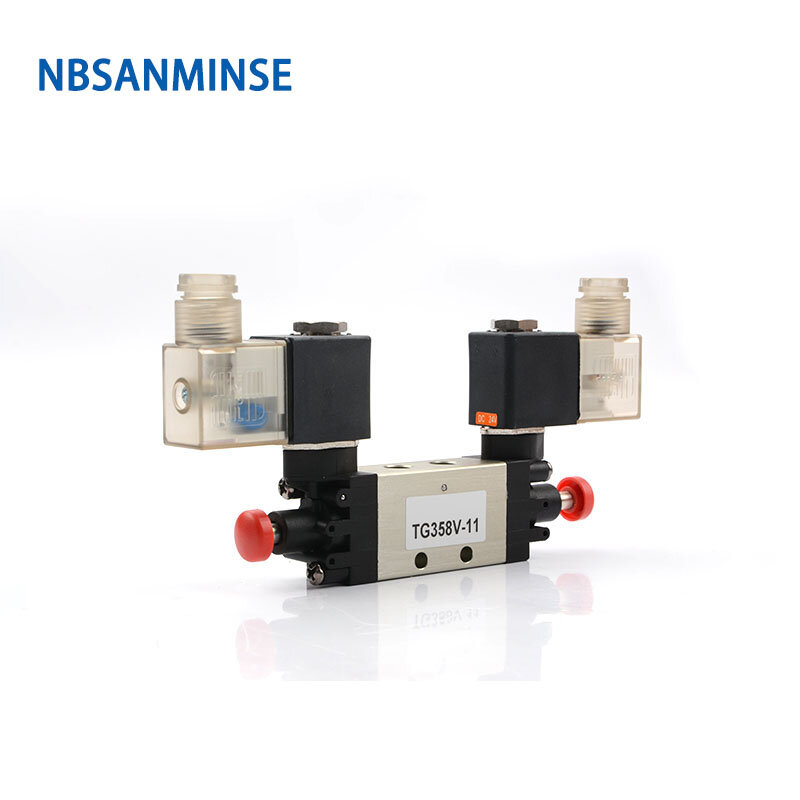 NBSANMINSE TG358V11 G1/8 2 Posisi 5 Way Internal Pilot Pintu Tipe Pompa Khusus Valve untuk Truk Pintu Mobil sistem