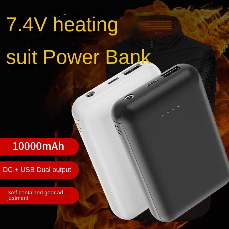 Power Bank 10000mAh Portable Charging Powerbank Mobile Phone External Battery 5V2A7.4V3A Fast Charging Warm Palace Belt Heating