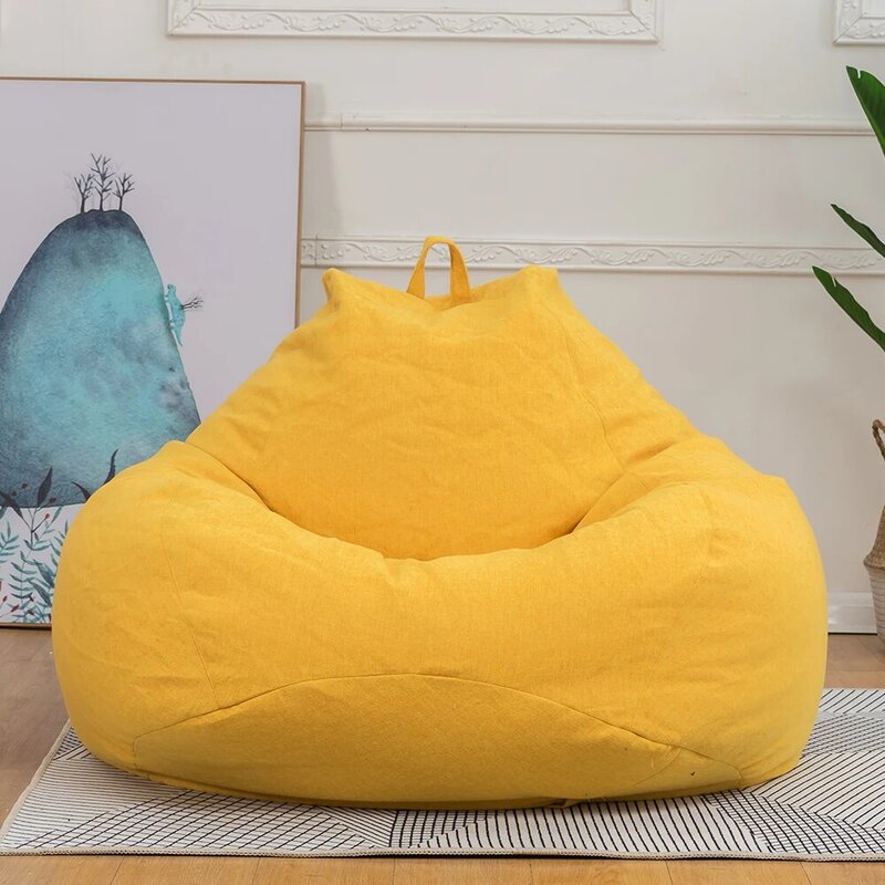 Junejour Sofa Cover New Lazy BeanBag Sofas Cover without Filler Lounger Seat Bean Bag Puff asiento Couch Tatami Chairs Covers