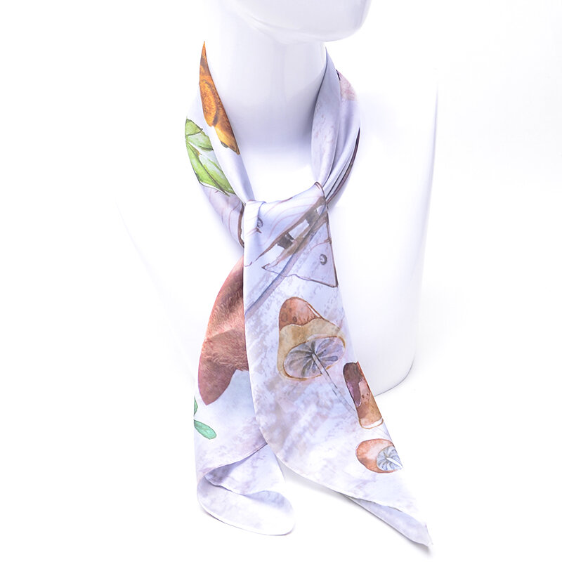 ファッション絹のスカーフ70*70センチメートルスクエアネックヘアネクタイバンドバッグワープソフトネッカチーフヒジャーブスカーフ女性スカーフバンダナ