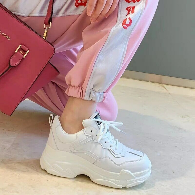 New White Sneakers Women Fashion Thick Bottom Womens Platform Sneakers Spring Autumn Shoes Woman Casual Shoes Zapatos De Mujer