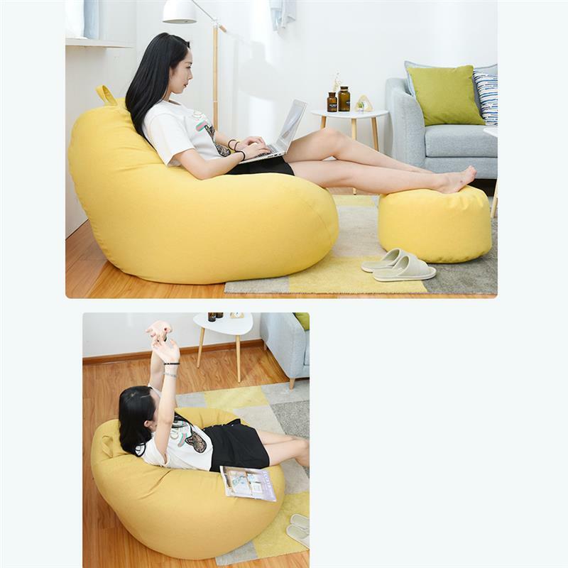 Large Beanless Bean Bag Chair Couch Sofa Lazy Lounger Cover Indoor Outdoor
