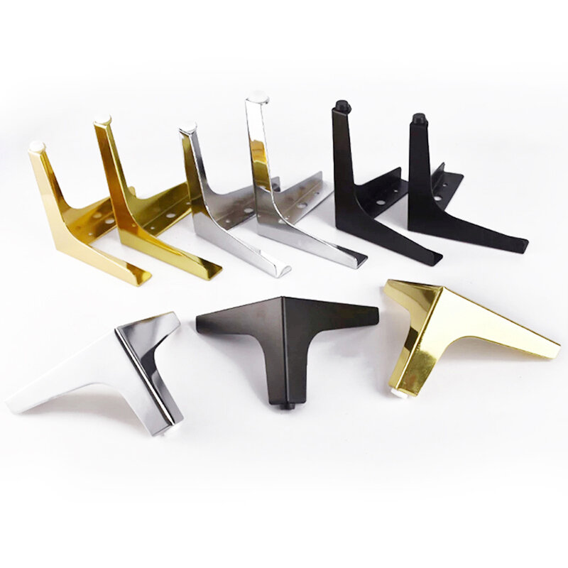 4Pcs  Polished Plating Sofa Legs Modern Table Cabinet Cupboard Feet Furniture DIY Replacement Hardware Parts